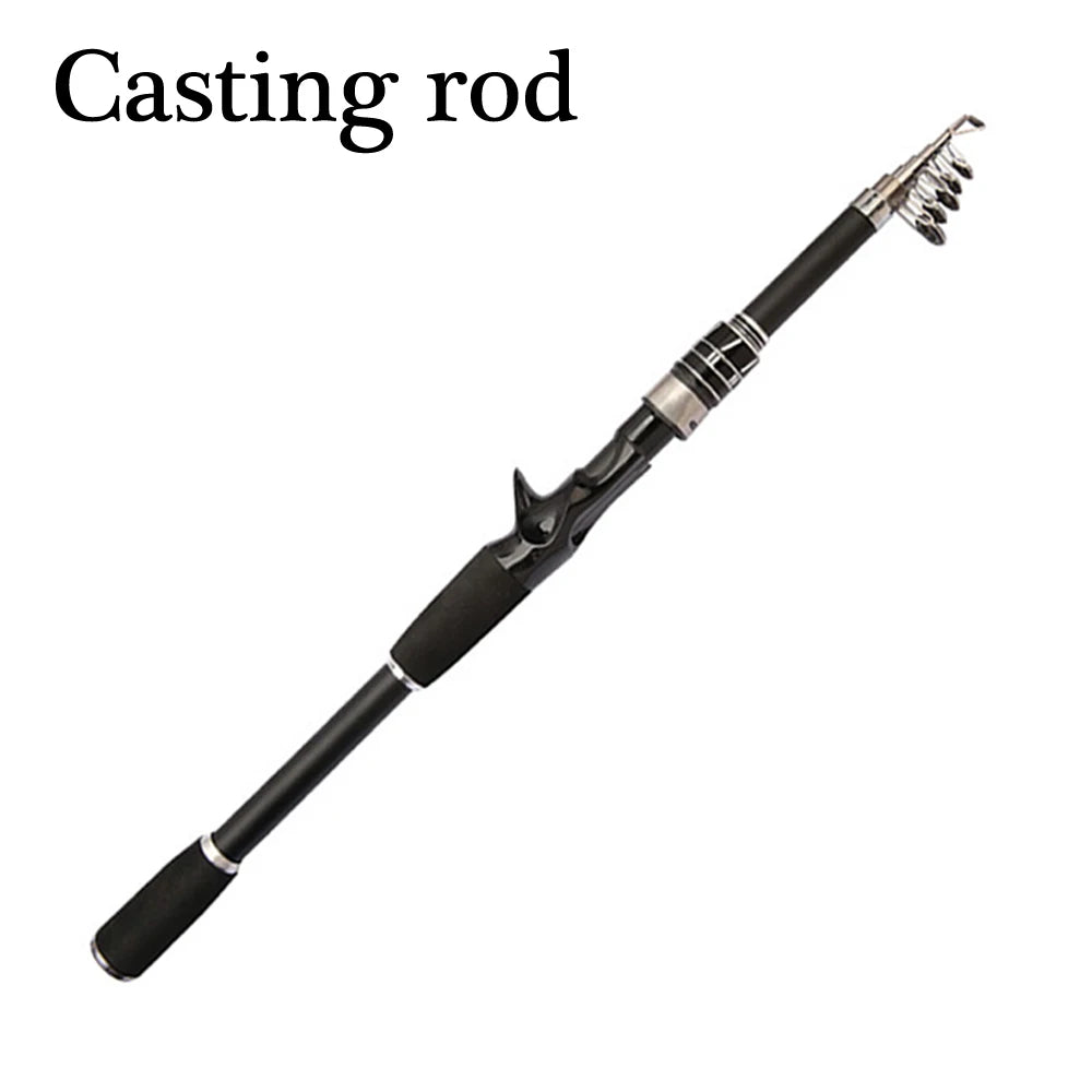 Telescopic Fishing Rod Ultralight Weight Spinning Fishing Rod Carbon Fiber Material 1.8-2.4M Fishing Rod Tackle
