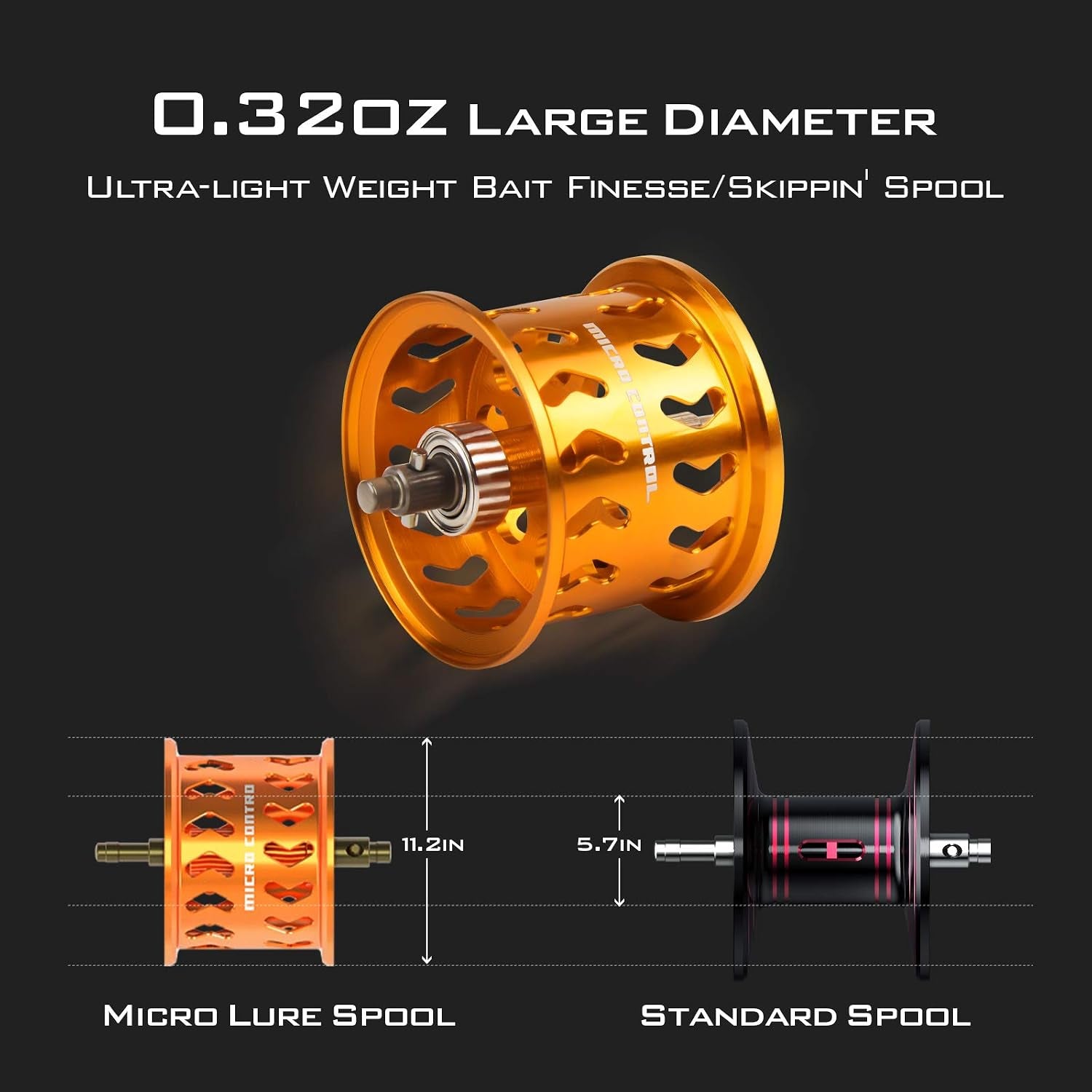 Zephyr Bait Finesse Baitcasting Fishing Reels with Drag Clicker | Max Drag: 10.0 Lb, 6+1 BB, 5.6 Oz, Carbon Fiber Frame, 8 Button Magnetic Brake, 7.2:1 Gear Ratio, Palm Perfect Design