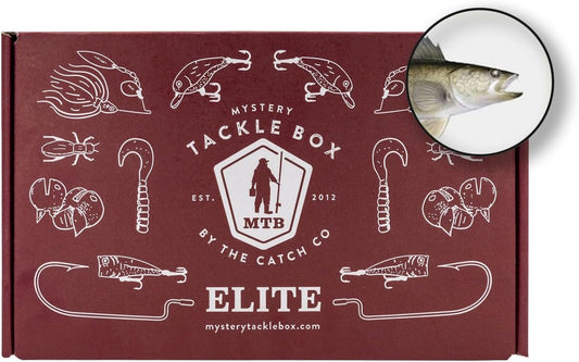 Mystery Tackle Box Walleye Elite Fishing Kit (8-9 Items) | Elite Fishing Kit, 8+ Items, Walleye, Freshwater, Fishing Gift, Fishing Gifts for Men, Lures, Baits, Jigs