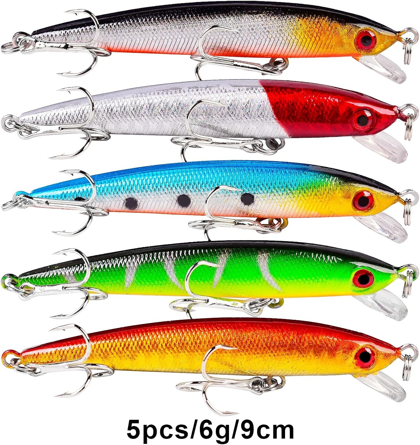 Bass Fishing Lures Kit Set Topwater Hard Baits Minnow Crankbait Pencil VIB Swimbait for Bass Pike Fit Saltwater and Freshwater