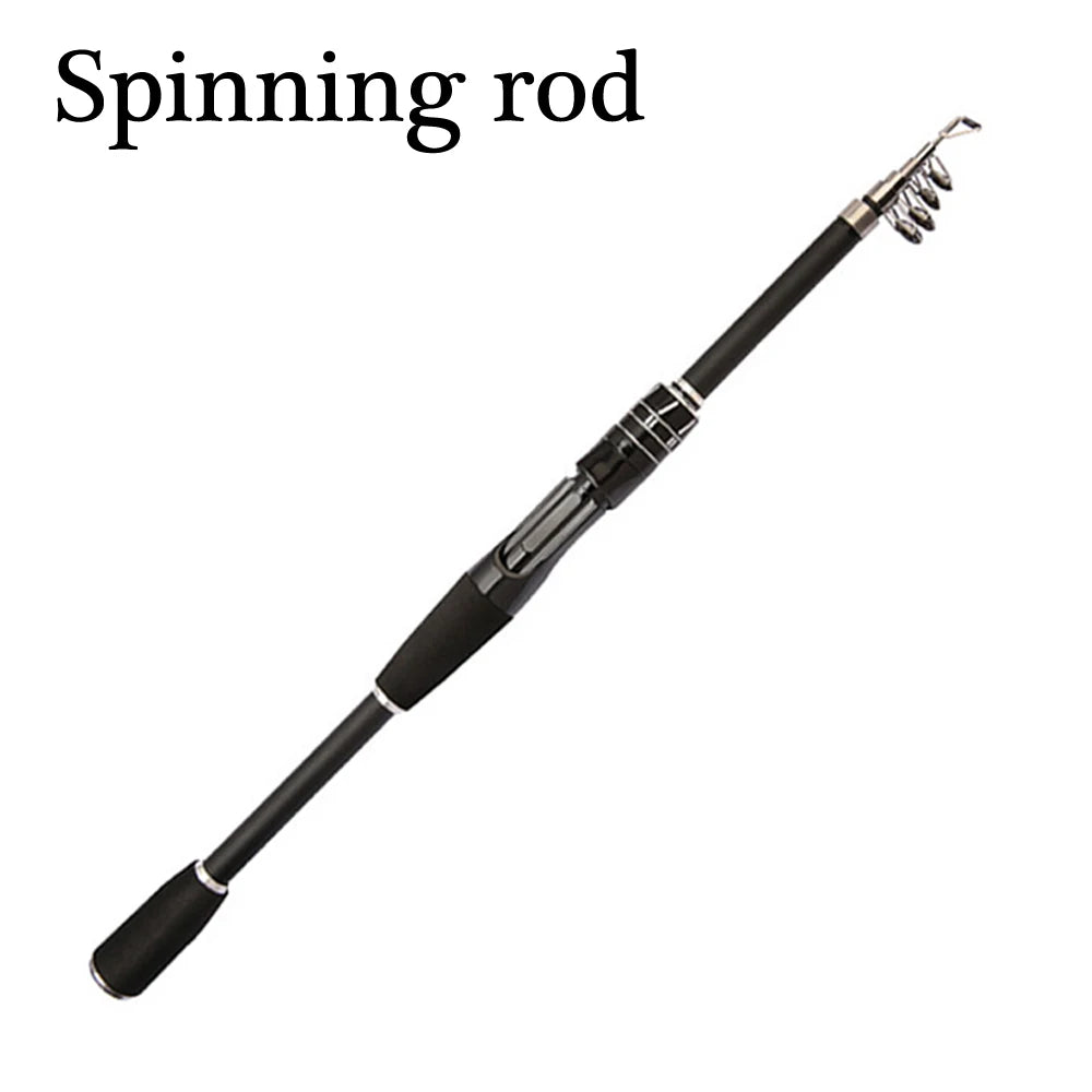 Telescopic Fishing Rod Ultralight Weight Spinning Fishing Rod Carbon Fiber Material 1.8-2.4M Fishing Rod Tackle