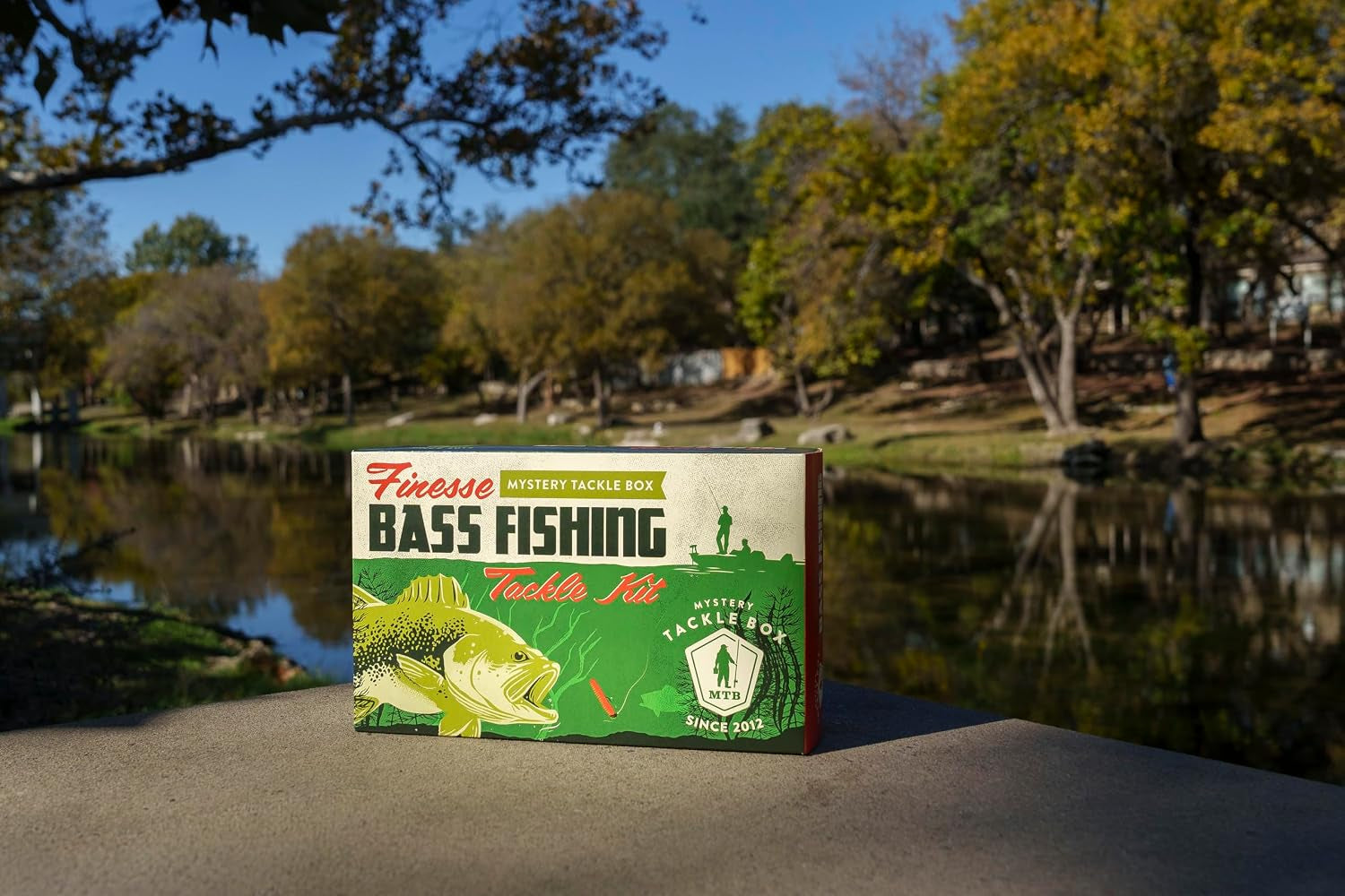 Mystery Tackle Box Finesse Bass Fishing Kit (6-8 Baits & Decal) | 6-8 Baits for Largemouth and Smallmouth Bass - Includes Decal, Fishing Gifts, Fishing Gifts for Men