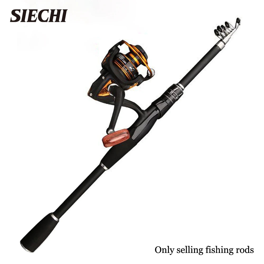 Telescopic Fishing Rod Ultralight Weight Spinning Fishing Rod Carbon Fiber Material 1.8-2.4M Fishing Rod Tackle