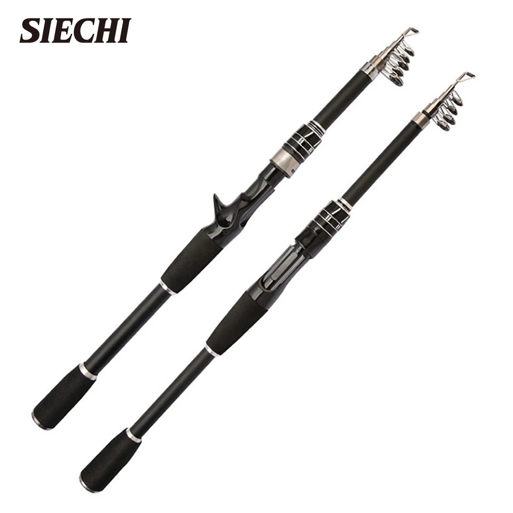 Telescopic Fishing Rod Ultralight Weight Spinning Fishing Rod Carbon Fiber Material 1.8-2.4M Fishing Rod Tackle