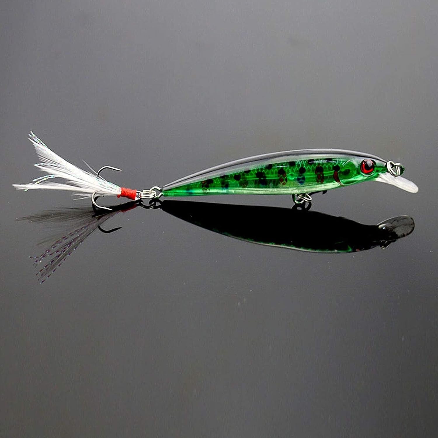 10PCS Minnow Fishing Lures Kit Minnow Lures Minnow Crank Bait Fishing Tackle Hooks Topwater Baits for Bass Trout Saltwater/Freshwater