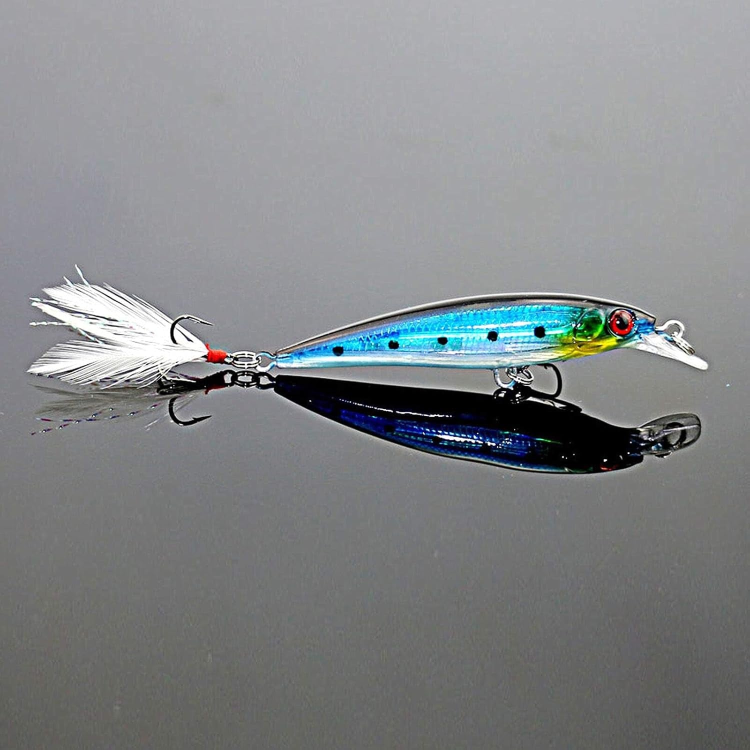 10PCS Minnow Fishing Lures Kit Minnow Lures Minnow Crank Bait Fishing Tackle Hooks Topwater Baits for Bass Trout Saltwater/Freshwater