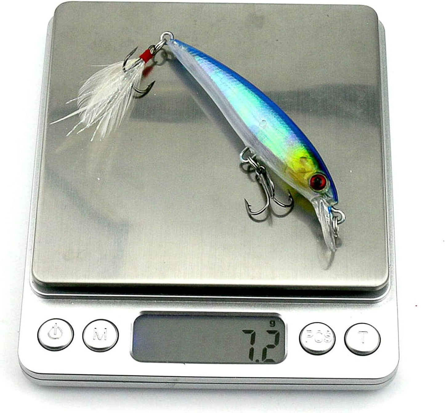 10PCS Minnow Fishing Lures Kit Minnow Lures Minnow Crank Bait Fishing Tackle Hooks Topwater Baits for Bass Trout Saltwater/Freshwater