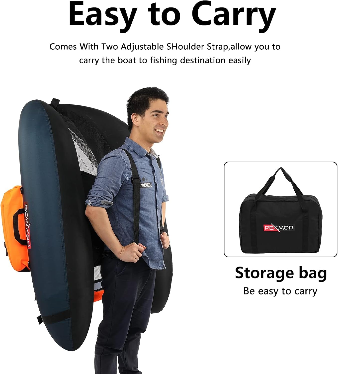 Inflatable Fishing Float Tube, Float Tubes for Fishing W/Rod Holder | Fish Ruler | Pump | Carry Bag | Adjustable Straps| Storage Pockets, 350LBS Capacity Fly Fishing Belly Boat