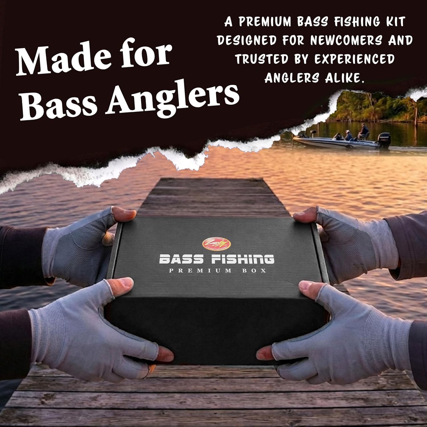Bass Premium Box, 7 Freshwater Fishing Lures for Lake and River Fish, Mystery Selection Tackle Box with Surprise Bass Lures, Fishing Gear Accessories