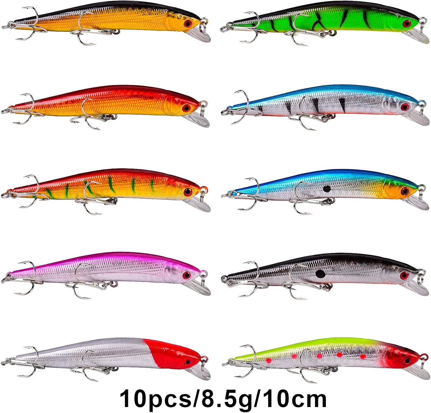 Bass Fishing Lures Kit Set Topwater Hard Baits Minnow Crankbait Pencil VIB Swimbait for Bass Pike Fit Saltwater and Freshwater